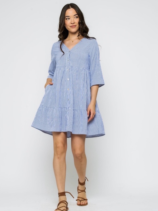 Orb Dresses & Skirts - Orb Railroad Stripe Mini Dress (XS)